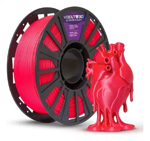 Filamento PLA Vermelho Velvet Voolt3D: Acabamento Refinado em Impressões